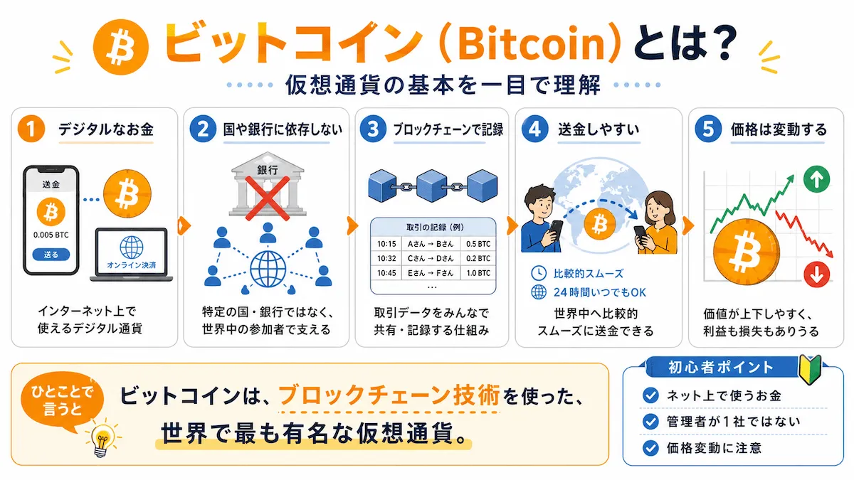ビットコインとは？仮想通貨の基本
