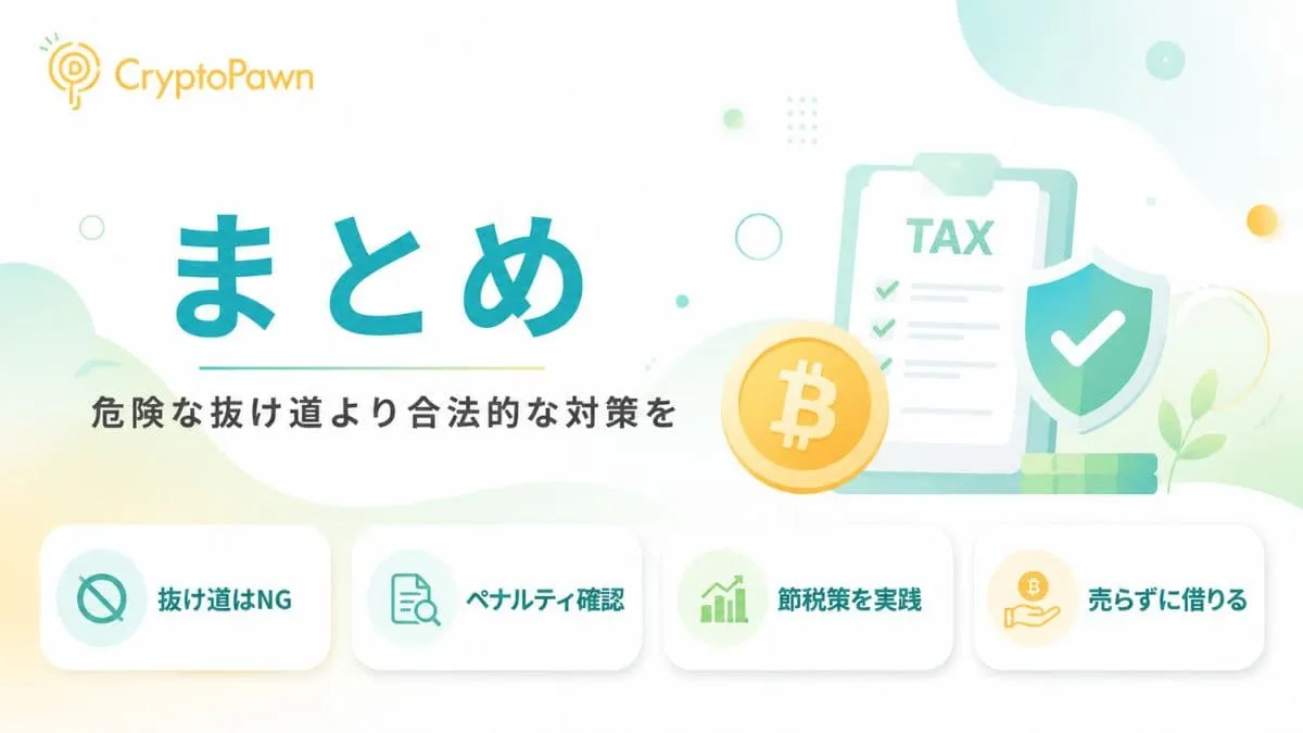 仮想通貨の税金対策のまとめ
