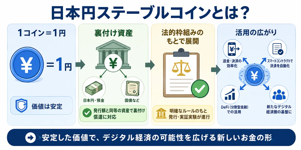 日本円ステーブルコインのインフォグラフィクス画像