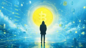 サトシの謎とビットコインを調査風に表現した画像