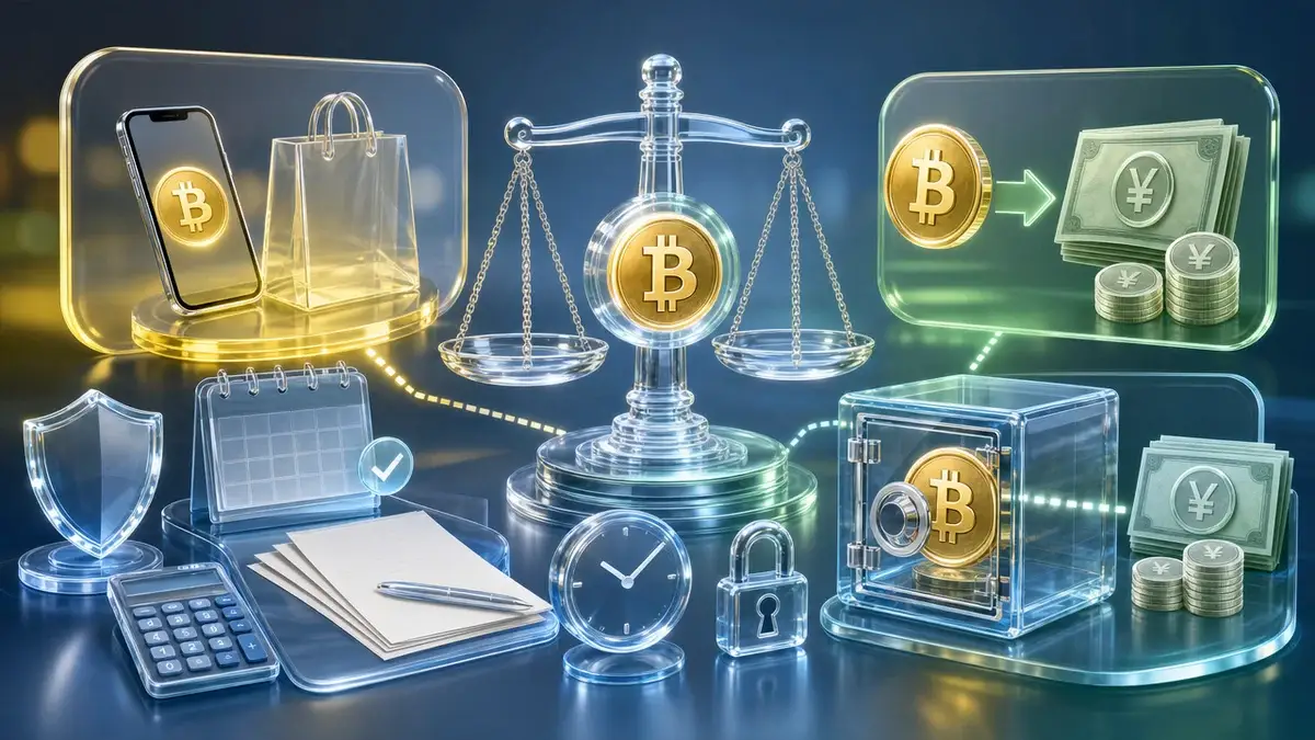 ビットコイン活用の3つの方法を視覚的に比較する。