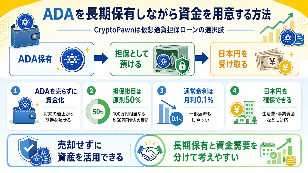 CryptpPawnでADA担保