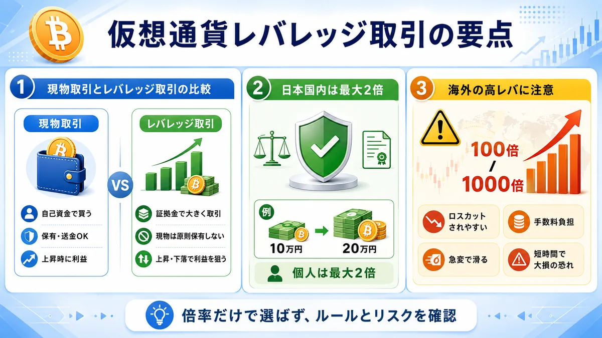 仮想通貨レバレッジ取引の要点