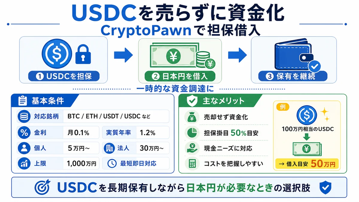 USDC担保に資金調達